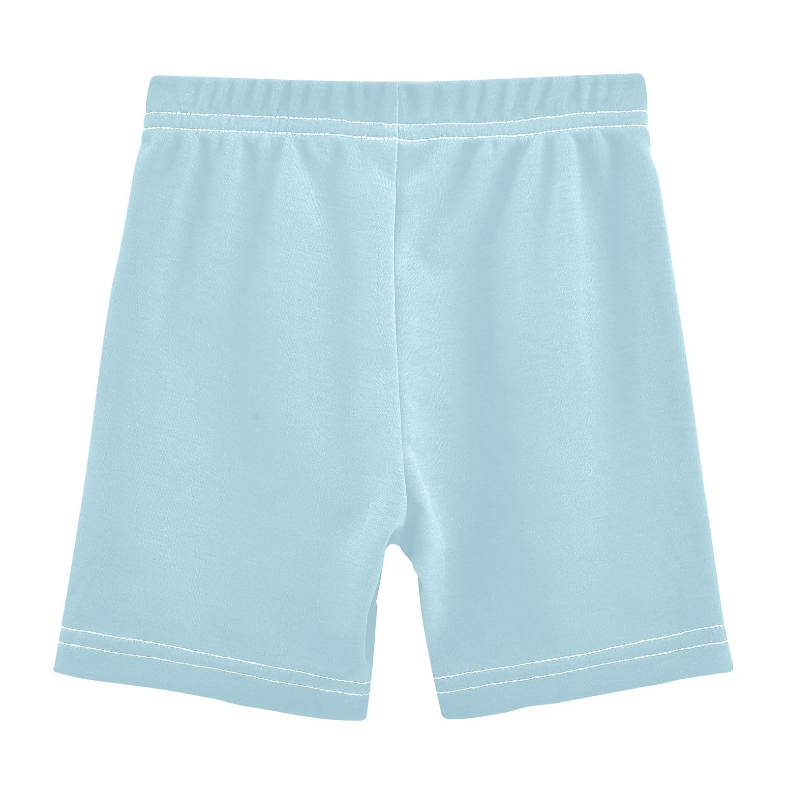 CHIFIGNO Light Blue Girls Bike Shorts Under Dress Cartwheel Shorts Breathable Dance Short Summer Clothes for Girls Size 10