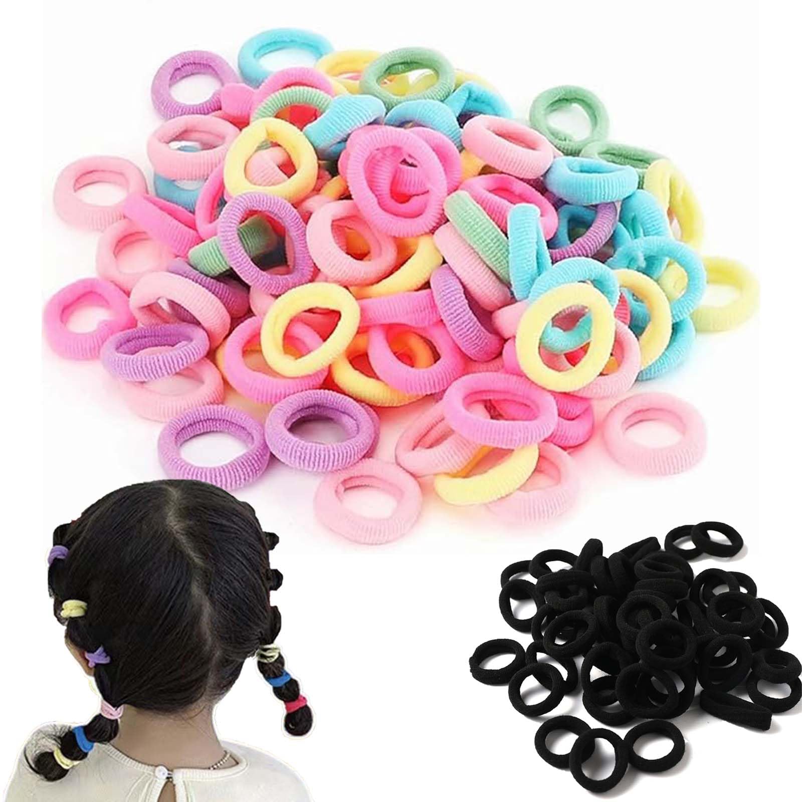 Amazon.co.jp: 200本ヘアゴム ヘアゴム 用ヘアゴムセット カラフル