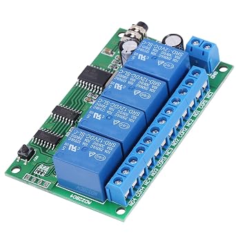 12V DTMF Decoder AD22B04 Relay, Decoder Relay DTMF 4 Channel Board PLC with Cable