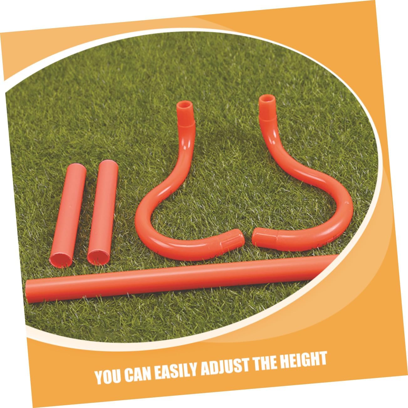 Mikinona 3pcs Portable Adjustable Agility Hurdles for Speed Training PVC Track Hurdles Quick Assembly for Athletes Football Soccer Basketball Indoor Outdoor Sports