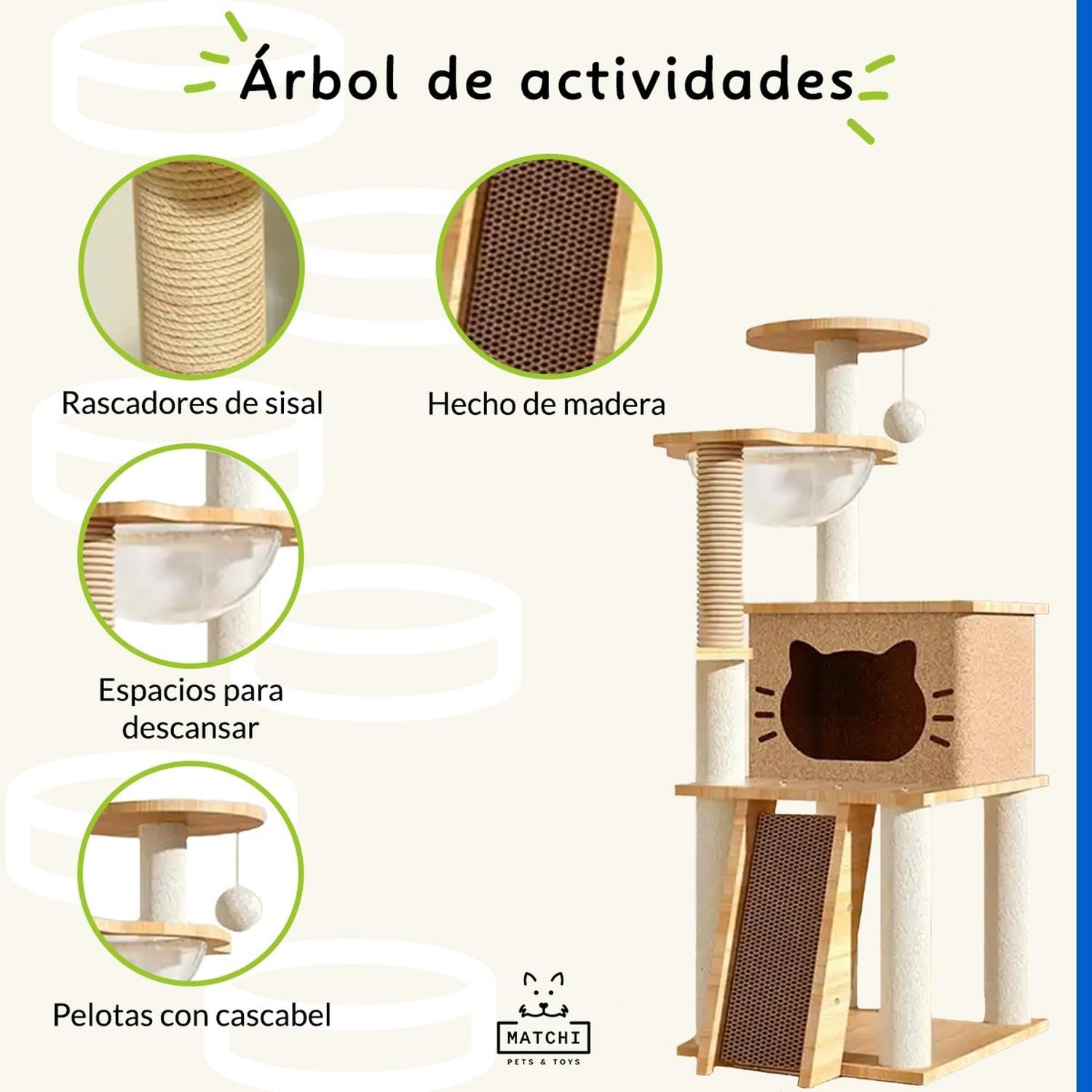 Gatos Casero Rascadores Para Gatos Exterior Torre Rascador Para