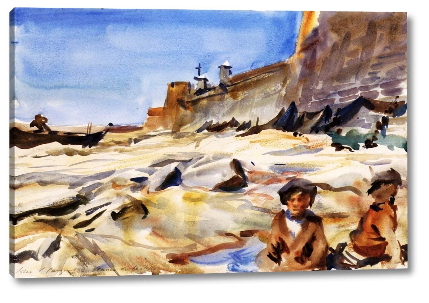 Viana do Caselo by John Singer Sargent - 16" x 24" Gallery Wrap Canvas Art Print - Ready to Hang