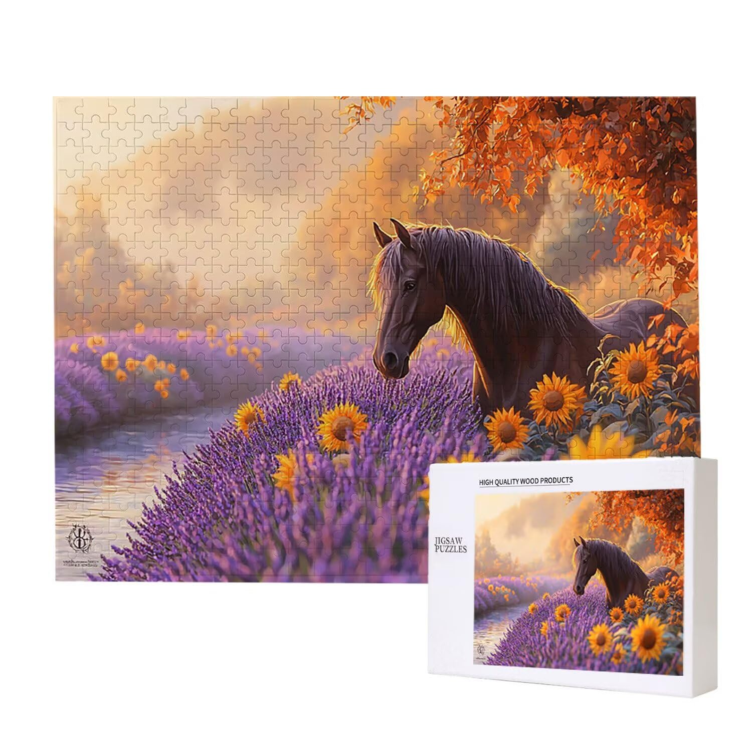 1500 Pezzi di Puzzle, Cavallo di lavanda1500 Pezzi di Puzzle per Adulti, Regalo di Anniversario, Regalo di Natale, Decorazione Della Casa, Prevenzione Della Degenerazione Cerebrale Negli Anziani v927