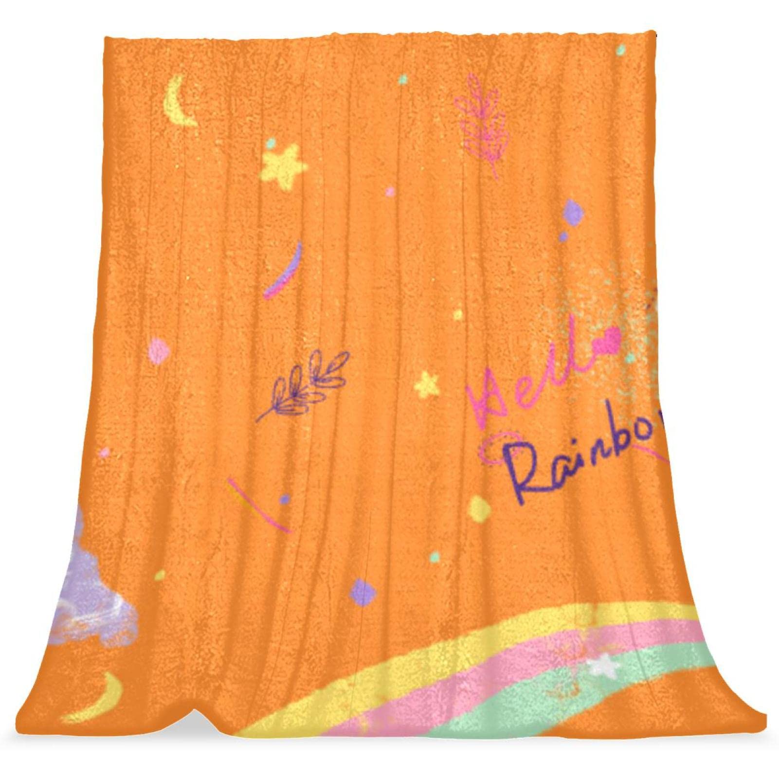 Couvre-lit arc-en-ciel doux pour lit d'enfant de marque TBOUOBT