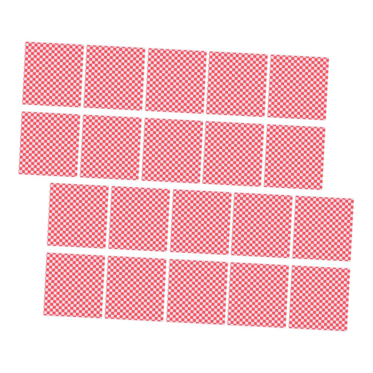 ABOOFAN 400Pcs Checkered Food Wrapping Paper Multipurpose Baking Paper for Craft Use Chic Plaid Design for Sandwiches Baskets and Festive Occasions