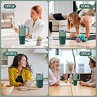 Vista 75 de Botas de silicona para Stanley, protector inferior de copa, accesorios para Stanley Quencher H2.0 FlowState Tumbler 20oz/20oz/30oz/Stanley Adventure