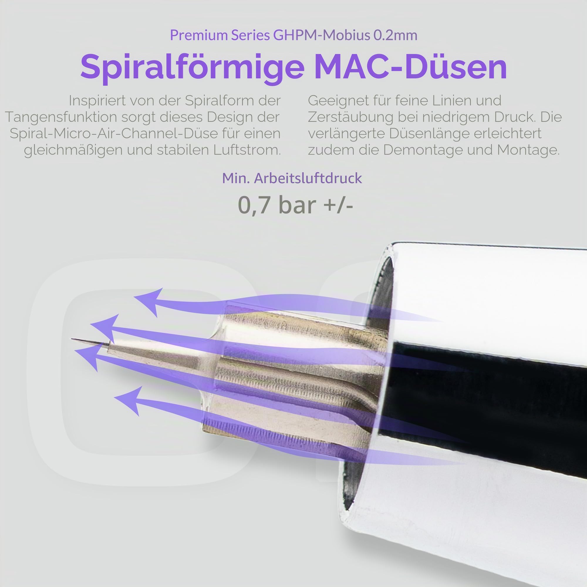 Gaahleri Airbrush Premium Serie GHPM-Mobius 0,2mm