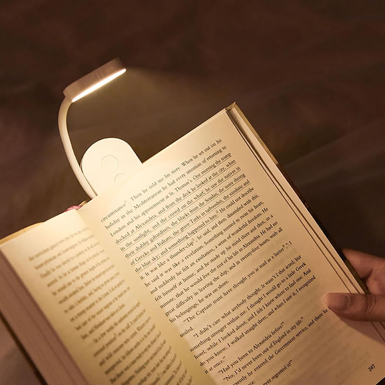 Portable LED Reading Lights, Eye Caring 3 Color Temperatures and Dimming Brightness Book Lights, Lightweight USB Rechargeable Clip-On Lamp for Book Lovers Night Reading (White)