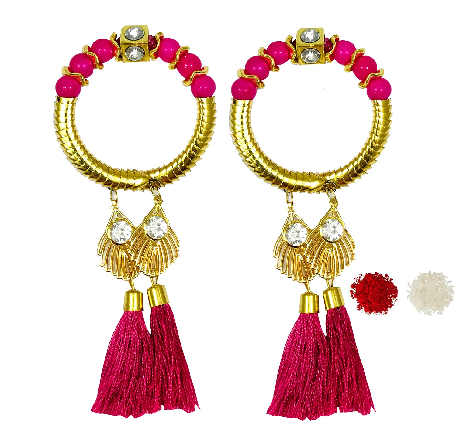 Evisha Kada Bhabhi Rakhi Chuda Bracelet Bhabhi Hanging Rakhi Lumba Pair for Women -54-54 - 2 Pieces || rakhi combo || bhaiya bhabhi rakhi (B0981DT2LD) Amazon Price History, Amazon Price Tracker