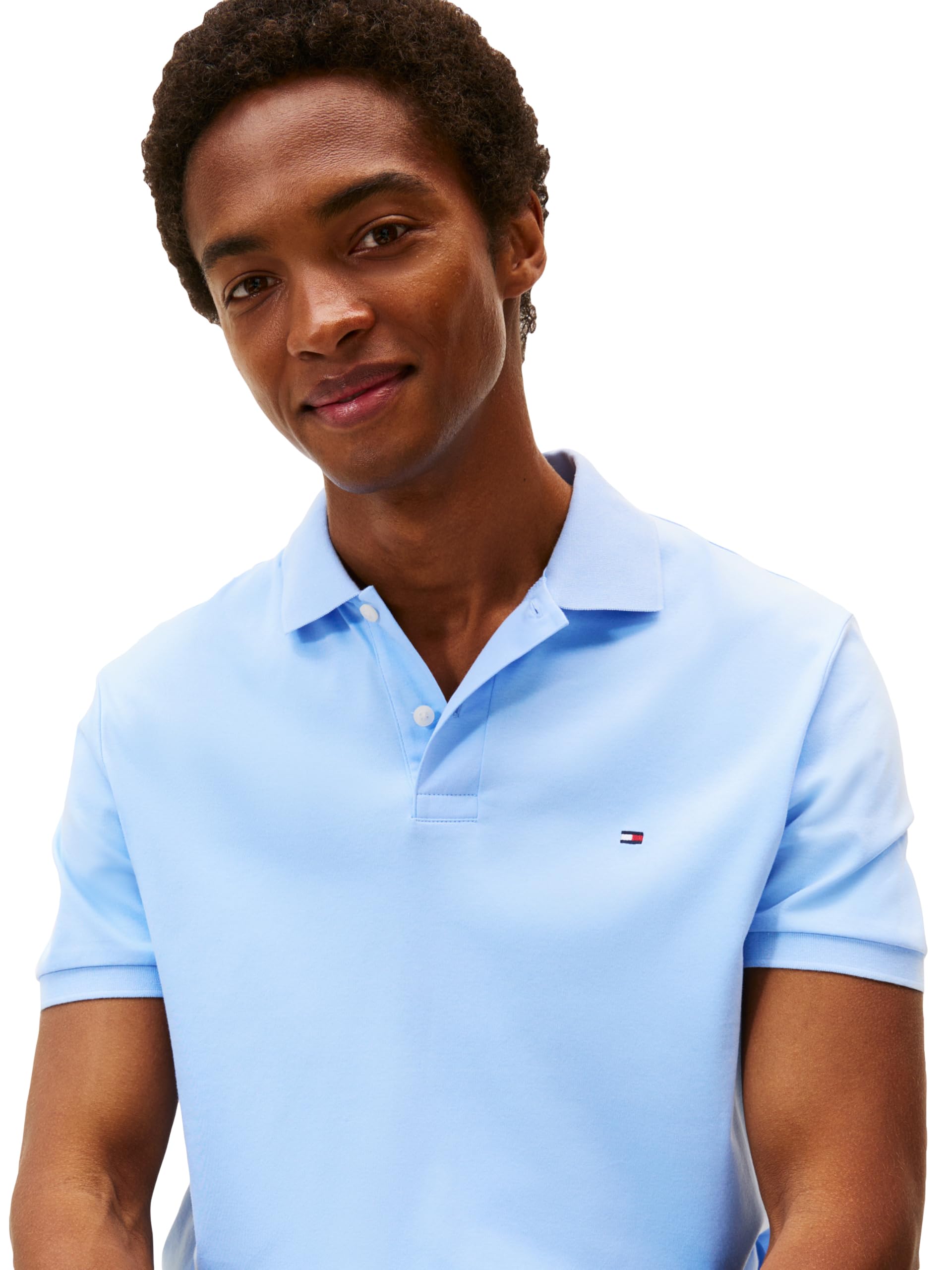 Tommy Hilfiger Herren Kurzärmeliges Lässiges Poloshirt in Normaler Passform mit Flüssiger Baumwolle Kurzärmeliges lässiges Poloshirt in normaler Passform mit flüssiger Baumwolle (1er Pack)