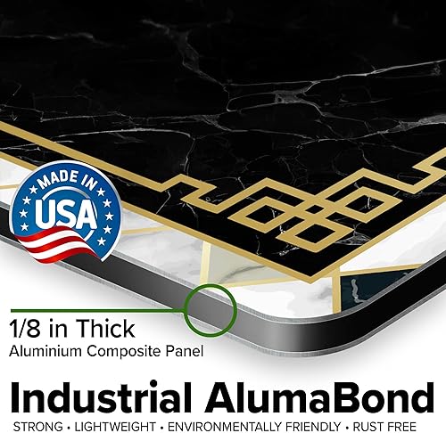 Miniatura 920 de My Sign Center - Letrero personalizado, 11 colores de fuente, 13 estilos de fuente, 4 opciones de agujero, 22 tamaños, 8 x 32 pulgadas, sin óxido,