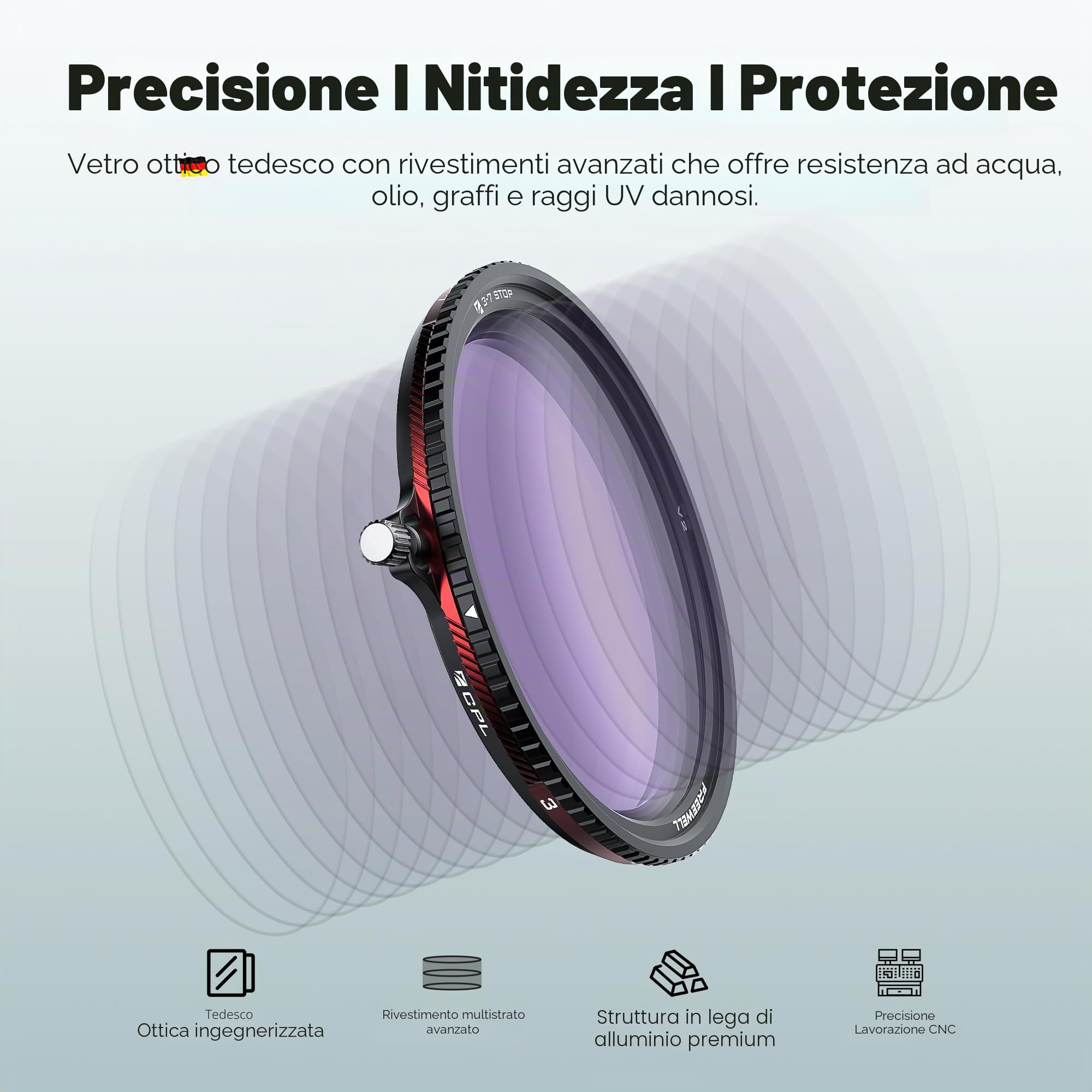 Freewell 82 mm V2 Filtro magnetico ibrido VND/CPL 3-7 stop - Filtro VND e CPL regolabile di qualità superiore a prova di futuro
