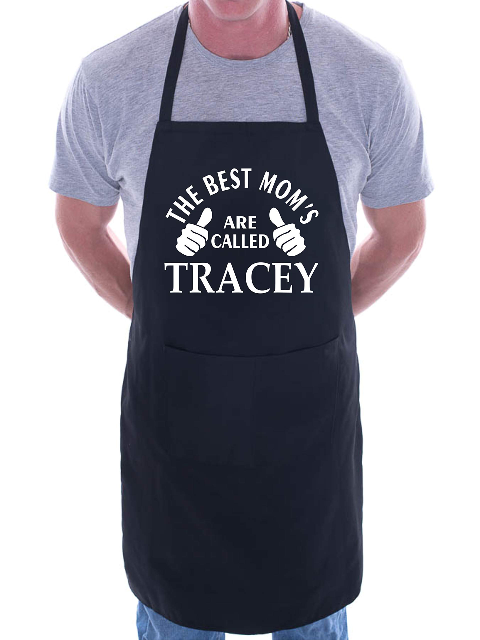 Print4U Best Mom's Are Called Tracey Personalised Apron Black