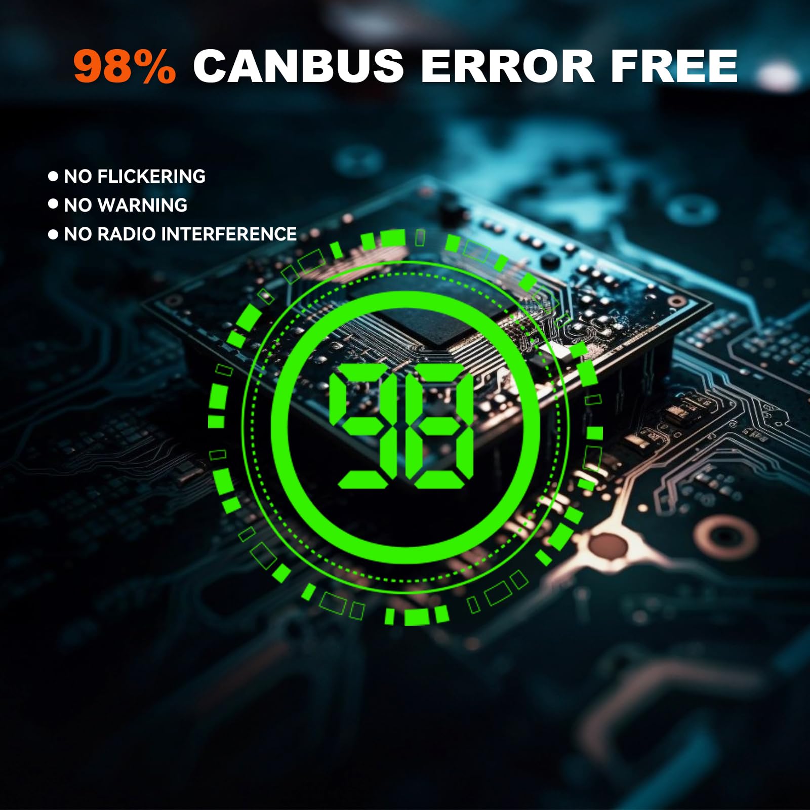 Zethors H7 Canbus Decodificador Sin Errores Bombillas Coche Resistor Decodificadores para H7 LED Faro Anti-parpadeo Adaptador Arnés Advertencia Cancelador Condensadores Kit de Conversión