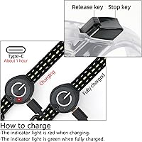 Vista 4 de Luwint Correa LED retráctil para perro de 8.8 pies, correas iluminadas para perros para caminar por la noche, correa iluminada impermeable