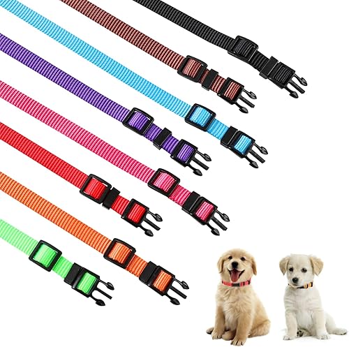 Miniatura 4 de PARTNER - Collares de identificación para cachorros, nailon súper suave, ajustable, para mascotas recién nacidas, con gráficos de mantenimiento de