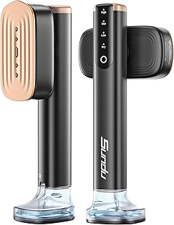 Handheld Garment Steamer with 15s Heat-Up and 35-Min Steam, 180ml Tank (Black Gold)