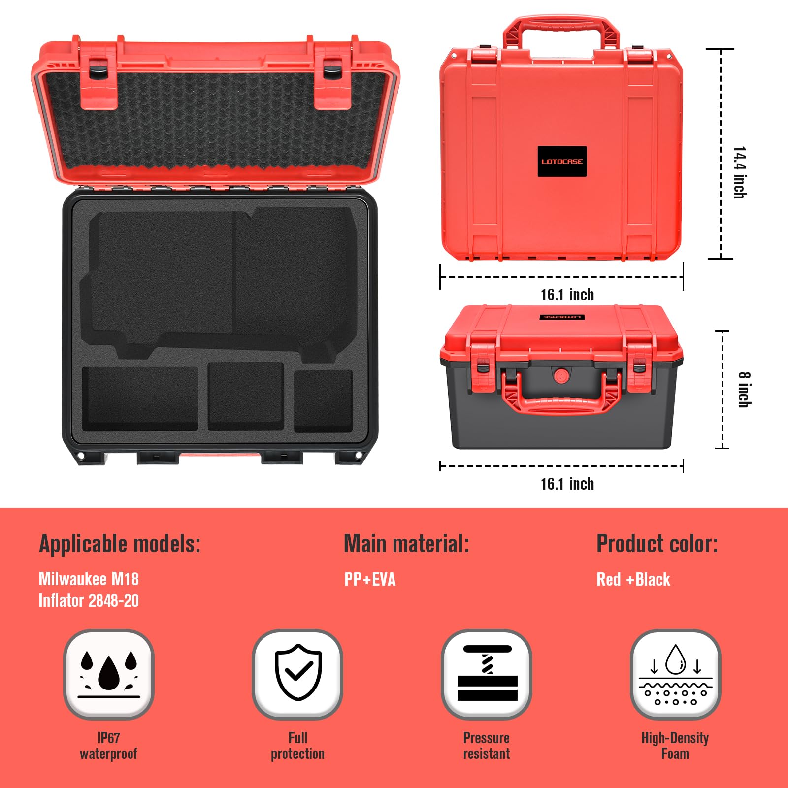 Amazon.com: Air Compressor Case for Milwaukee M18 Inflator