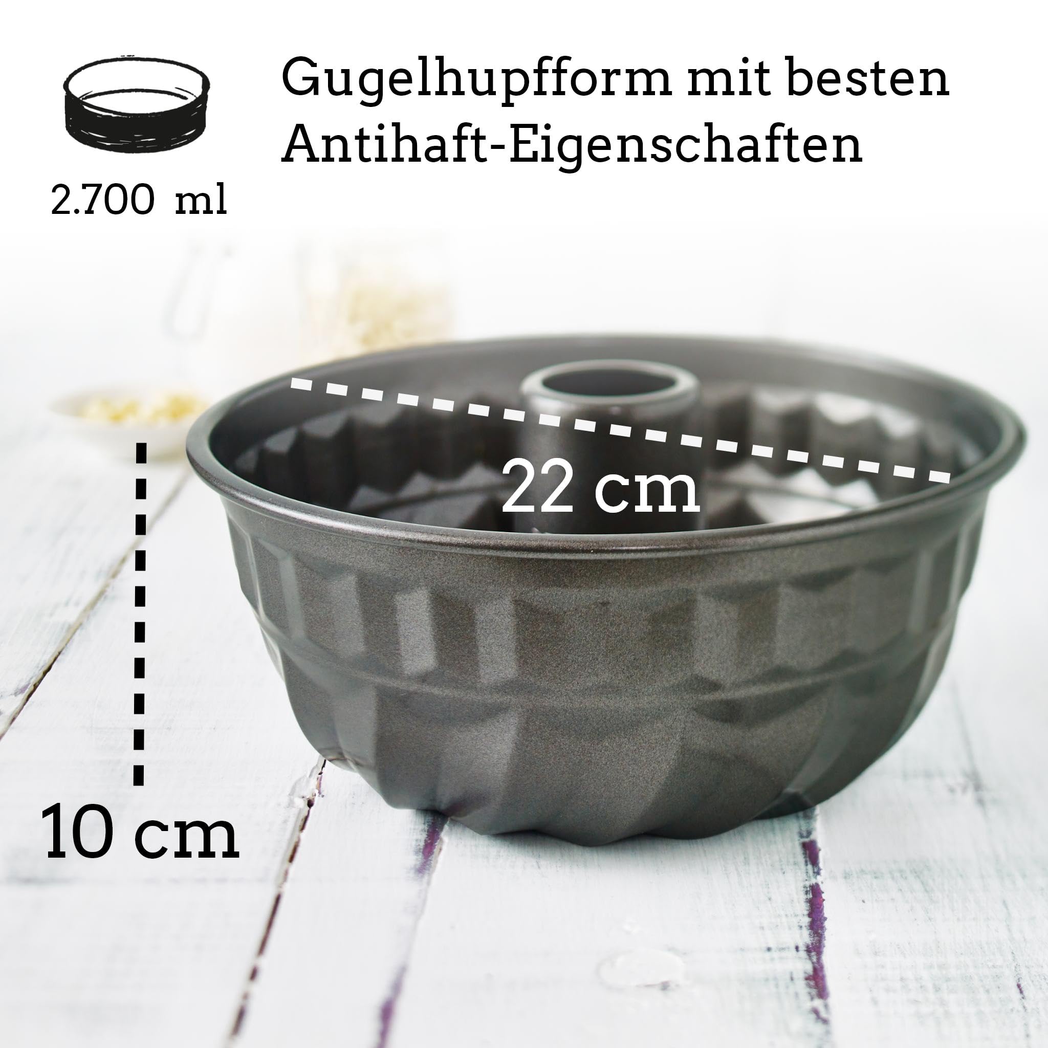 Birkmann, Backformen-Set, 3-tlg., bestehend aus Springform 26 cm, Kastenform 30 cm, Gugelhupfform 22 cm, mit hochwertiger Antihaftbeschichtung