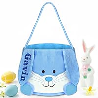 Vista 9 de Touber - Canastas de Pascua personalizadas para niños, cestas de Pascua con orejas de conejo, cestas de Pascua personalizadas para niños y niñas