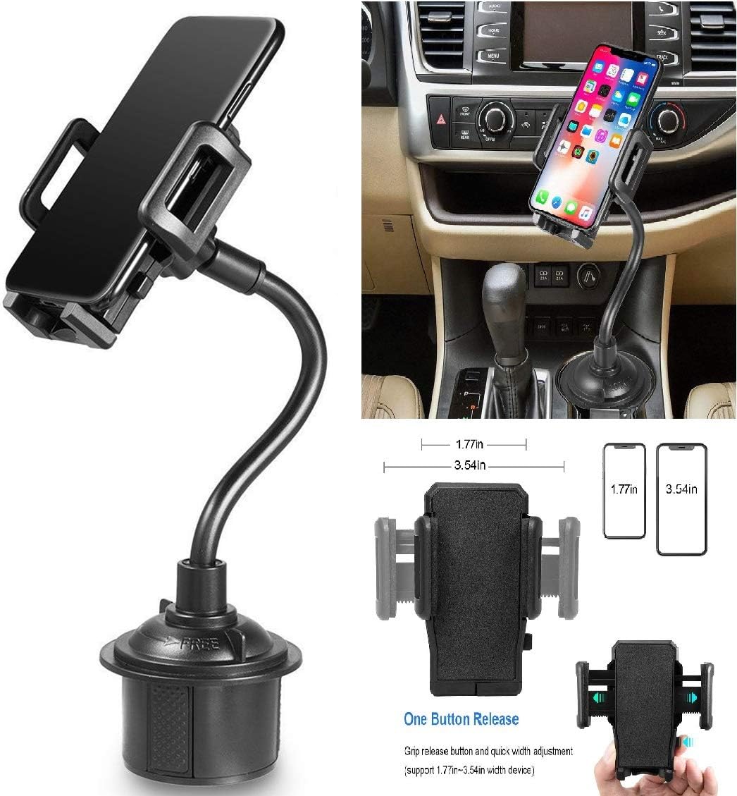 Galaxy Wireless Car Cup Holder Phone Mount with Longer Neck & 360° Rotatable Cradle for iPhone X XS Max XR 8 Plus 7 7+ 6s 6 SE,Galaxy S10e/S10/S10 Pus/S9/S8/S7 Edge S6 Note 9/8, Smartphones, GPS etc.