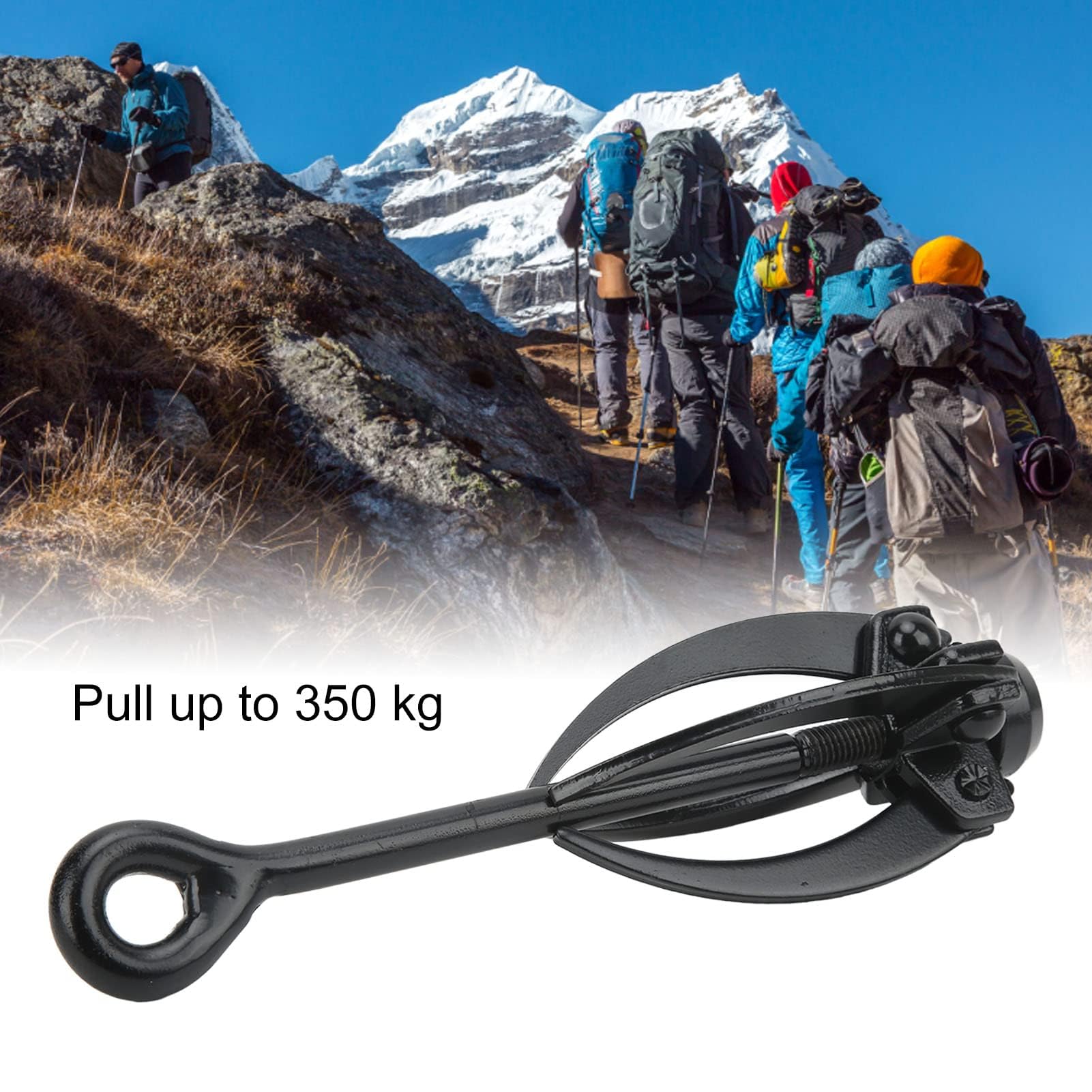 HERCHR Gancho De Agarre, Gancho De Acero para Escalada Al Aire Libre, Gancho De Agarre Multifuncional De 4 Garras para Montañismo, Espeleología, Escalada En Roca