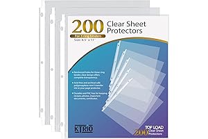 KTRIO Sleeve Protectors 8.5x11: Preserve Documents with Clarity
