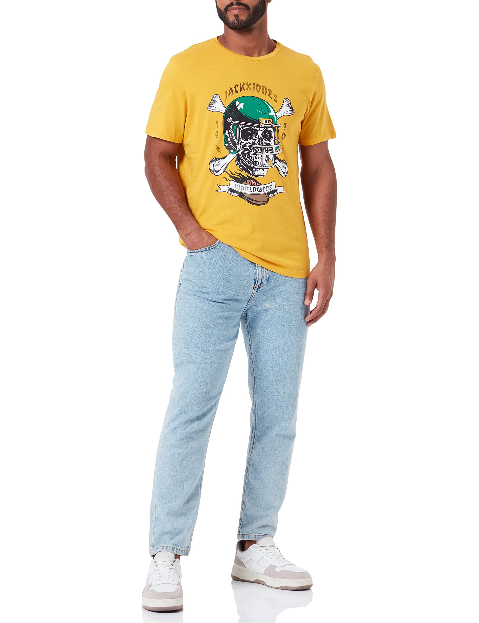 Jack & Jones Jorcaptain tee SS Crew Neck Sn-Camiseta de Manga Corta Hombre