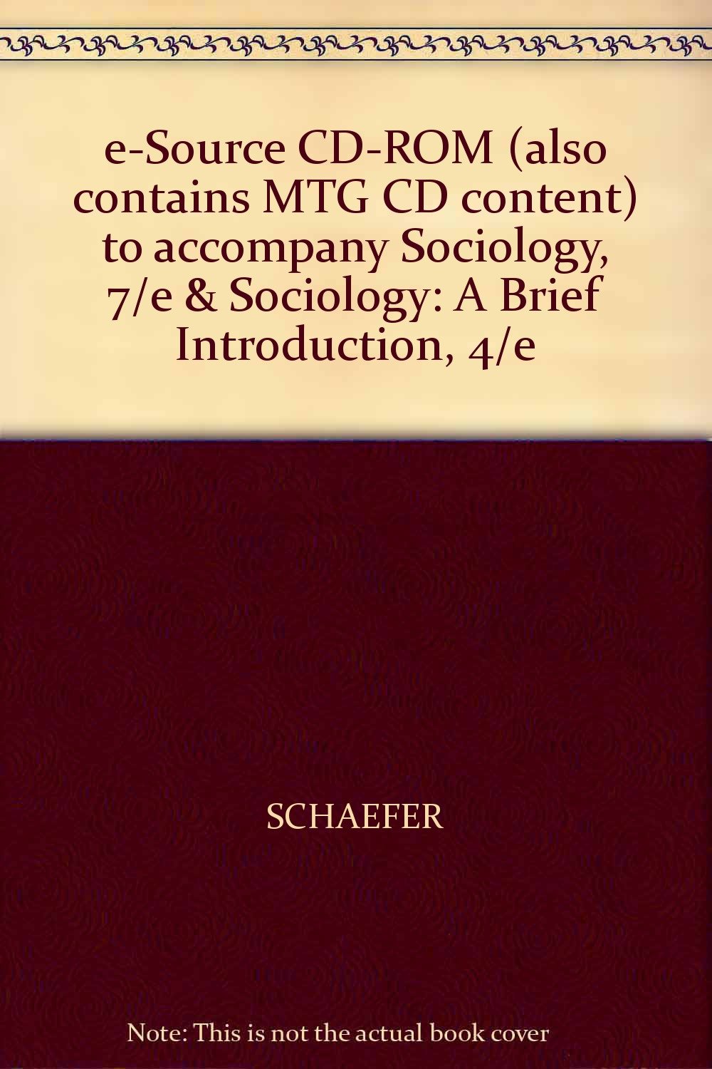 E-source Cd-rom to Accompany Sociology & Sociology: A Brief Introduction