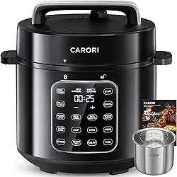 carori Panela De Pressão Elétrica Carori 9 Em 1, 6 Qt, Panela Interna De Aço Inoxidável, Panela Multifuncional Programável Com 12 Funções E Design De Ventilação Segura, Cozimento De Arroz, Cozimento