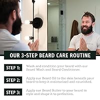 Vista 4 de Live Bearded Kit de aseo de aceite y mantequilla para barba, fabricado en los Estados Unidos, ingredientes totalmente naturales con karité, argán