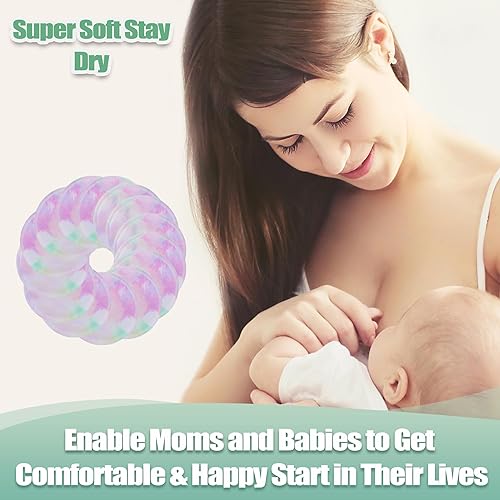Miniatura 57 de wegreeco Almohadillas para lactancia materna (paquete de 14) + bolsa de lavandería y bolsa de almacenamiento de viaje, opción de 4.7 pulgadas, Pasta