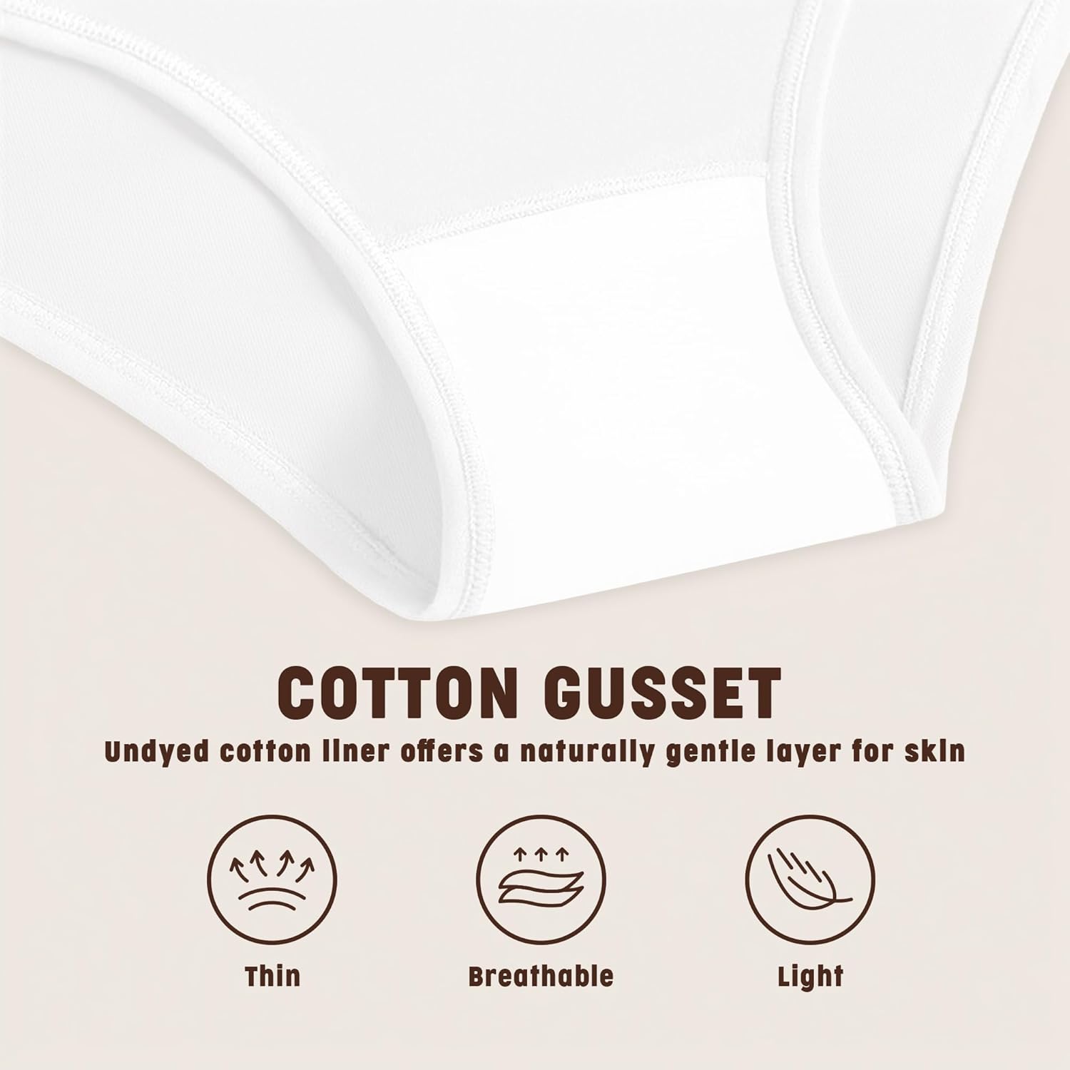 MANGOPOP Women's Bikini Underwear Breathable Stretch Cotton Brief Panties for Ladies Cheeky 6 Pack - Image 5