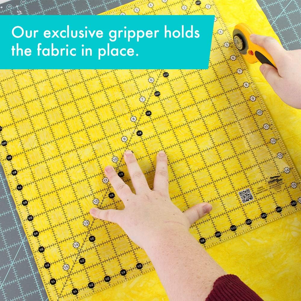 Creative Grids Quilting Ruler 42cm Square (CGR16), White, 0.5 inches - Image 4