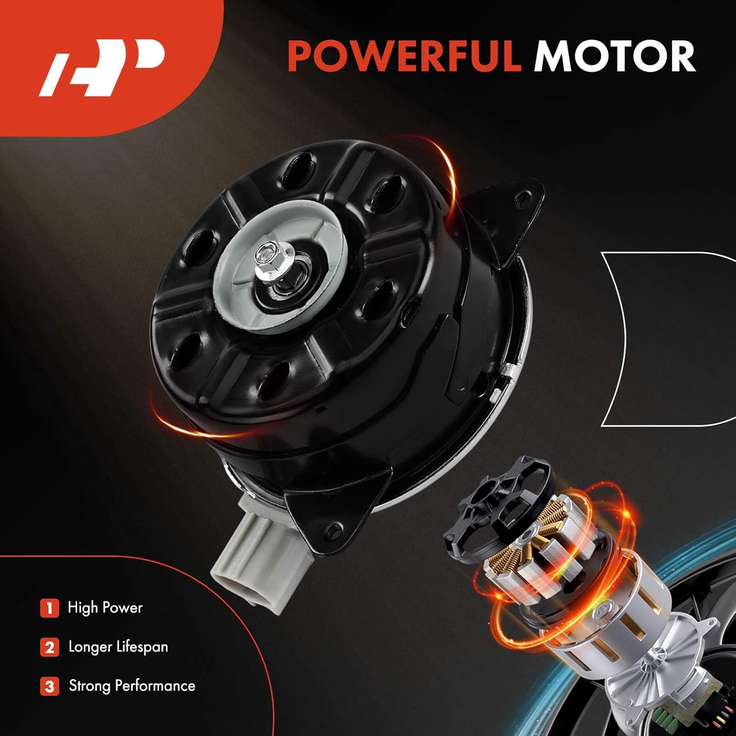 A-Premium Radiator Fan Motor Compatible with Mazda CX-5 CX5 2013-2016 2.0L, CX-5 2014-2023 2.5L, Right Side, Naturally Aspirated