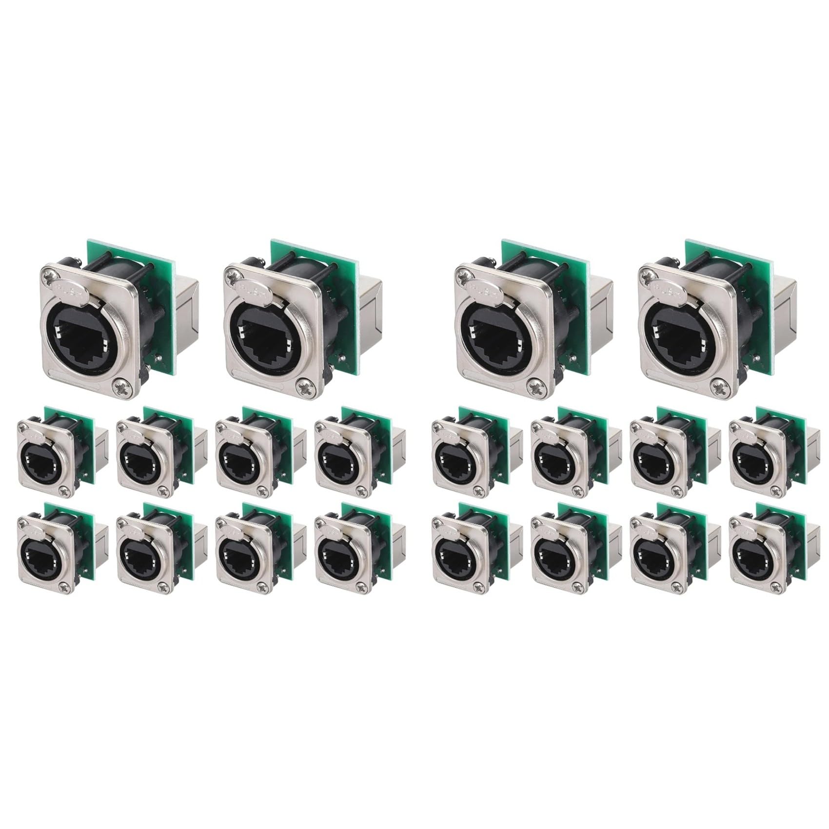 20 prese da incasso Ethercon RJ45, NE8FDP Ethercon spina passante, serie D Cat5 RJ45