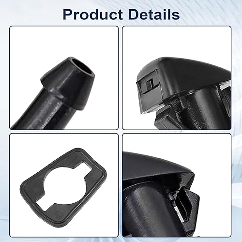 Miniatura 7 de XQSMWF 2 boquillas de pulverización para limpiaparabrisas compatibles con Chrysler 300 2005-2010, compatibles con Dodge Ram 1500 2009-2015 2500 3500