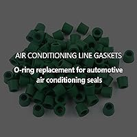 Vista 5 de Kit de 100 juntas tóricas de CA para automóvil, kit de juntas de goma de nitrilo para reparar manguera o colector de carga de CA de 1/4 pulgadas