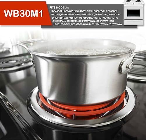 Miniatura 7 de WB30M1 - Juego de elementos de quemador de superficie superior de 6 pulgadas, repuesto para estufa eléctrica G.E Hot-point Ken-more