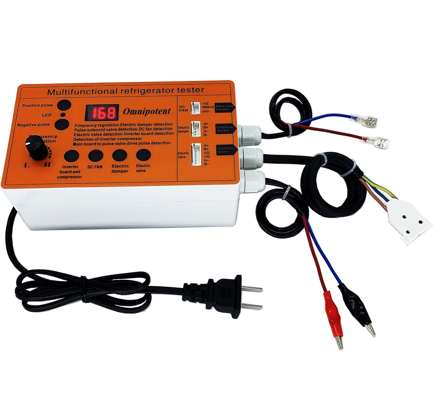 Multifunctional Refrigerator Tester, Refrigerator Compressor Tester, Pulse Solenoid Tester, Refrigerator Inverter Compressor Tester, DC Fan Damper Electric Valve Tester Fault Detector Multifunctional Refrigerator Tester, Refrigerator Compressor Tester, Pulse Solenoid Tester, Refrigerator Inverter Compressor Tester, DC Fan Damper Electric Valve Tester Fault Detector