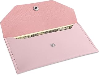 Bremorou Cash Wallet Pu Leather Envelope Reusable Mini Cash Holder Walle...