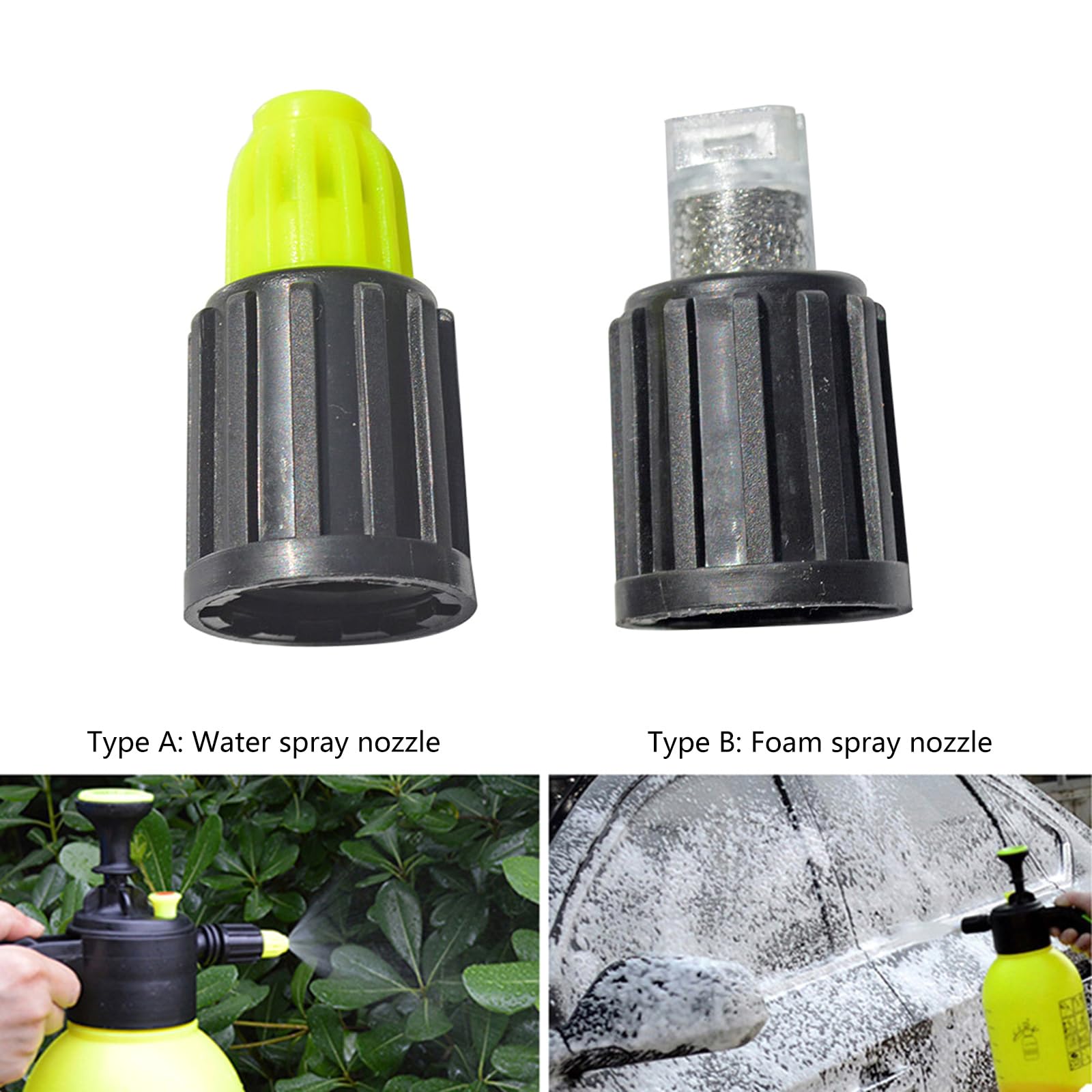 NGCG 2pcs/set Foaming Sprayer Nozzle Hand Operated Water Sprayer Nozzle Car Washing Manual Snow Foam Nozzle Foam Nozzle For Car Washing