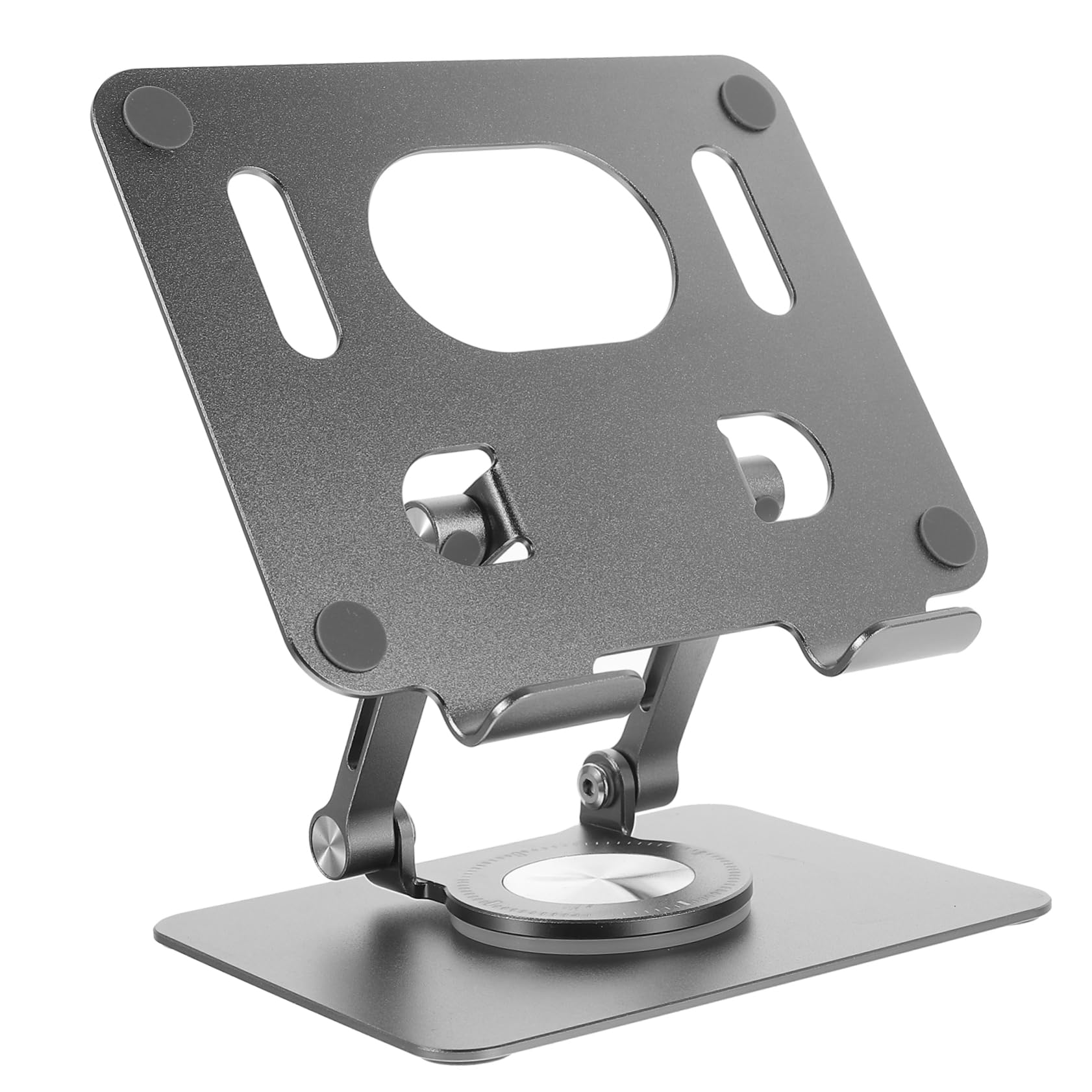 SEWACC Soporte Giratorio De Aluminio para Tableta Ajustable y Soporte para Tablet De Escritorio para Cocina y Oficina para Tablet De Sobremesa