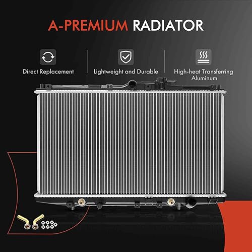 Miniatura 7 de A-Premium Conjunto de radiador de refrigerante del motor con enfriador de aceite de transmisión compatible con Honda Accord 1998 1999 2000 2001 2002
