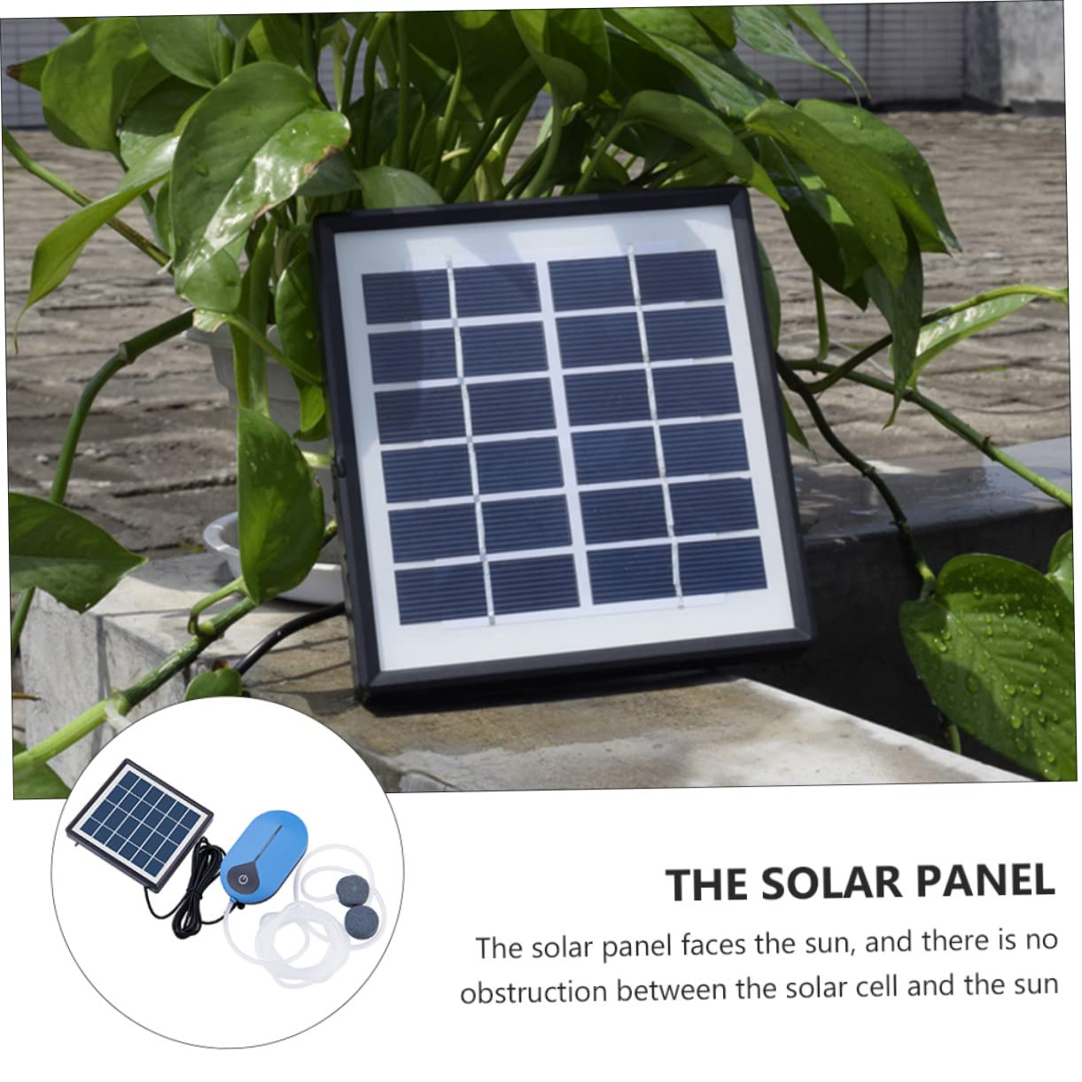 Happyyami Bomba De Aire Solar para Acuarios y Peceras Mini Compresor De para Pesca Al Aire Bajo Consumo Energético y Modos De Trabajo Ajustables