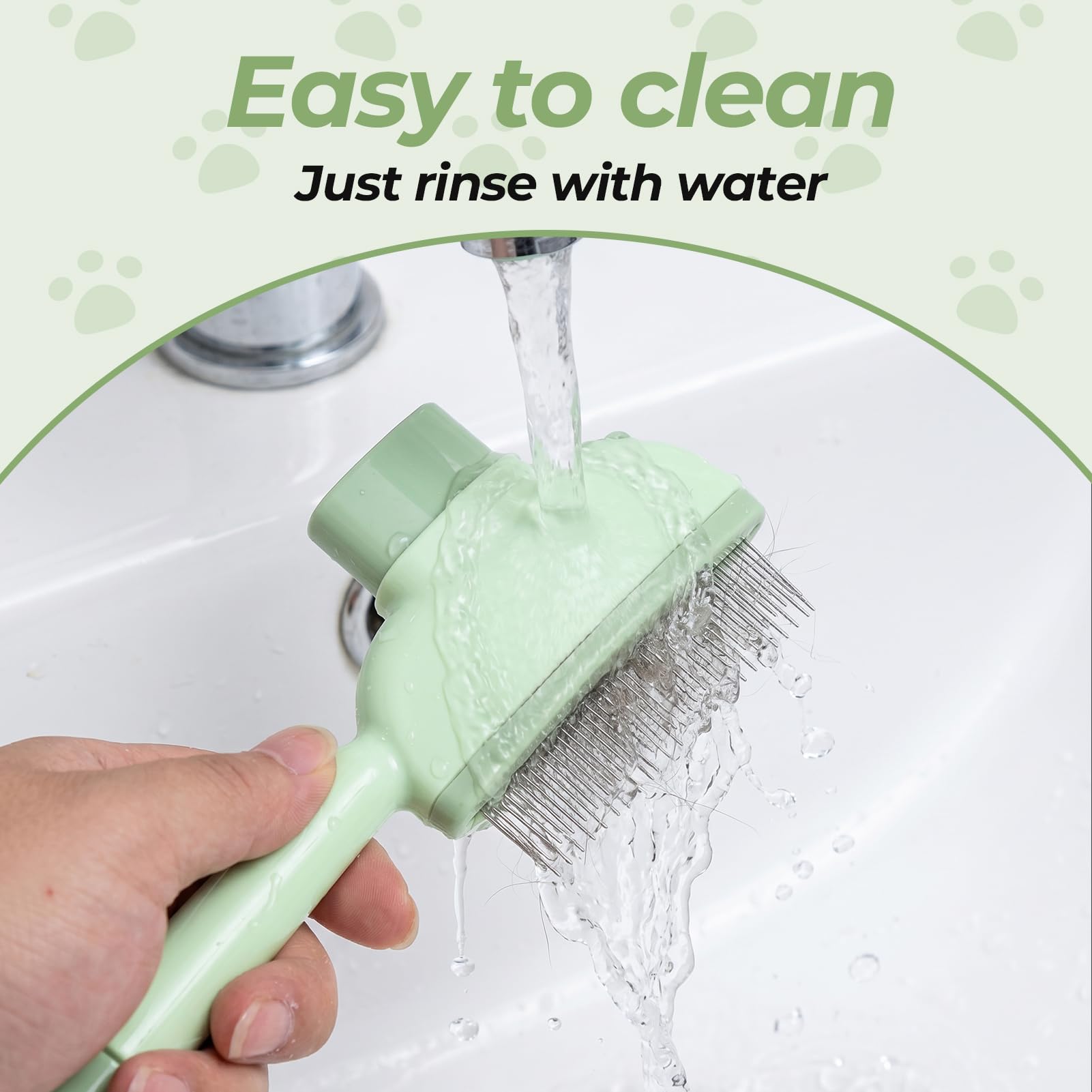 Brosse pour Chat avec Dents arrondies en métal pour Un Entretien en Douceur, Peigne Puces Chat et Peigne Anti Puces pour Chat, pour Toilettage Doux de Brosse Chat Poil Court