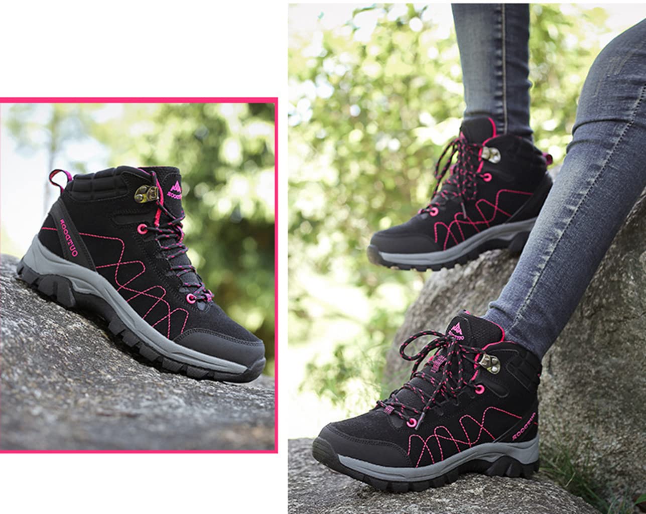 Scarpe da Trekking da Donna Stivaletti Antiscivolo Impermeabili Sneakers da Trekking Leggere da Esterno