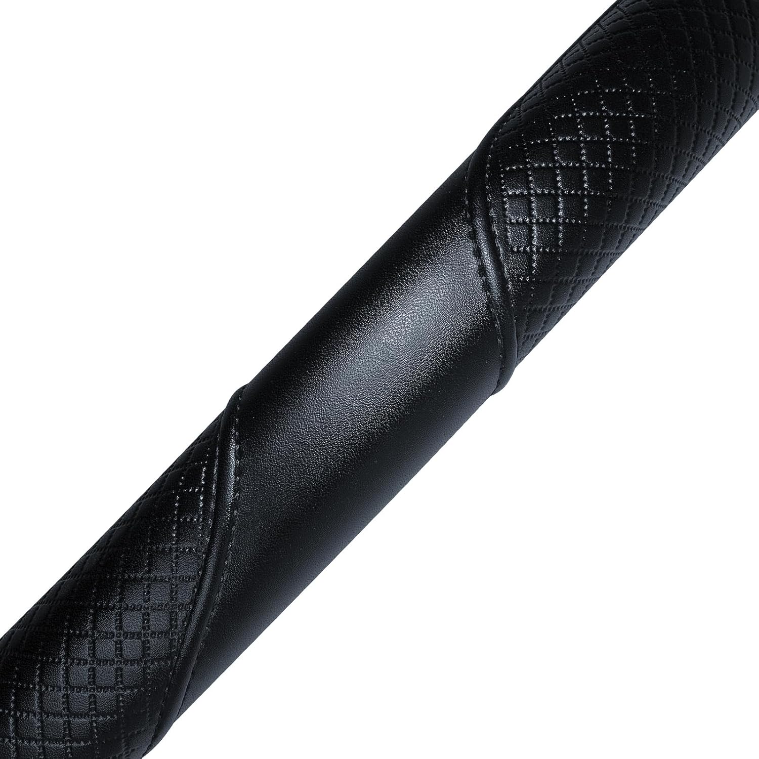 Haokay Heavy Duty Pure Cowhide Steering Wheel Cover, Genuine Leather Steering Cover with 15 Inches Universal Fit - Image 4