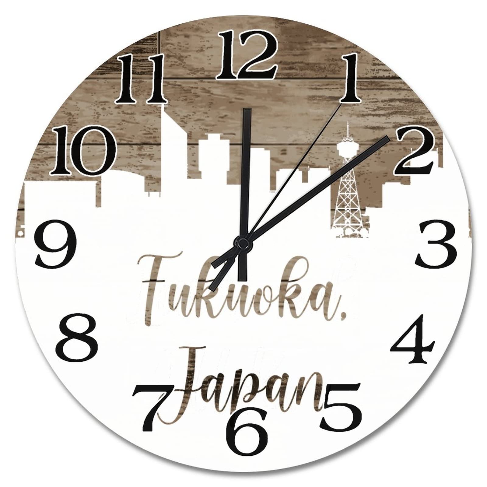 Horloge murale japonaise Fukuoka en bois pour inviter la sérénité d'un voyage à la maison
