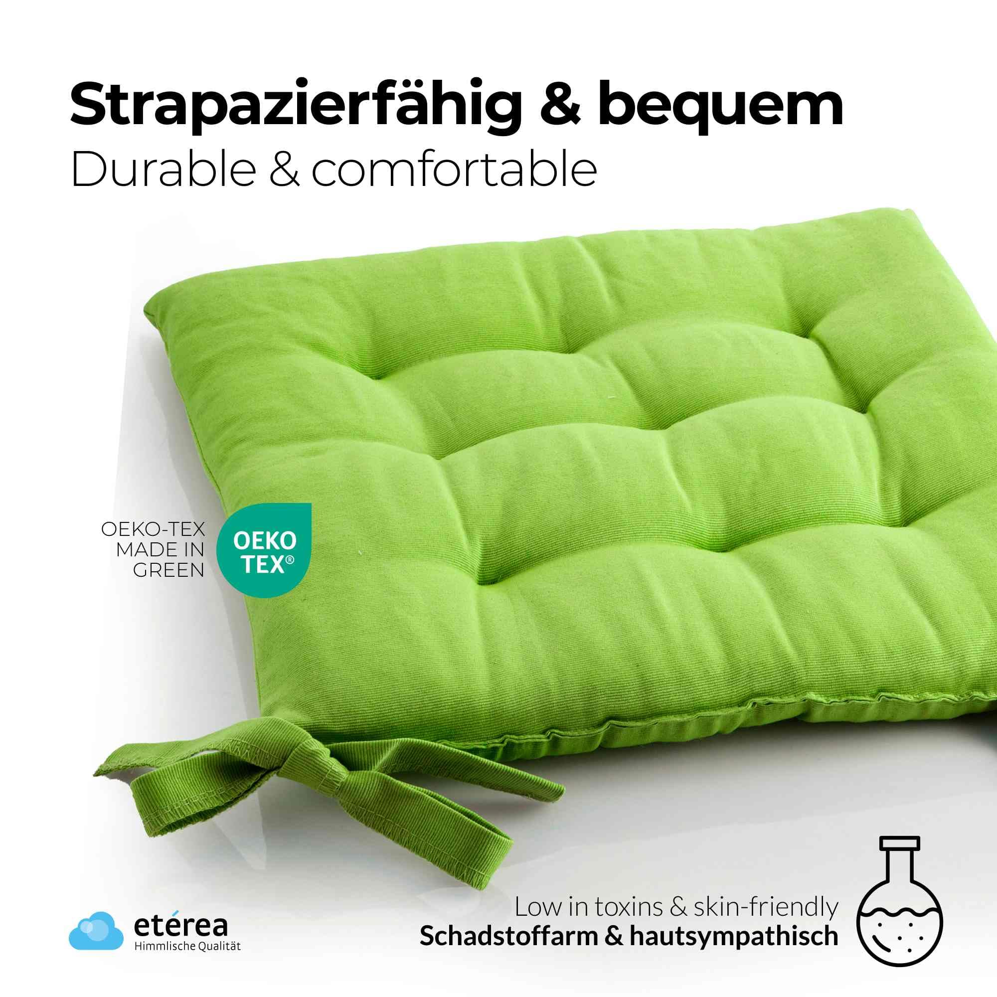 Etérea Coussin De Chaise De Jardin 40x40 Chaises Exterieur Galette De Chaise Coussins Intérieur 4 Pièces De Coussins 40 X 40 Cm Menthe